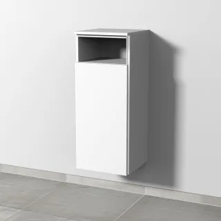 Sanipa 3way Mittelschrank mit 1 Tür und 1 offenem Fach, Weiß-Soft, BR13243 BR13243