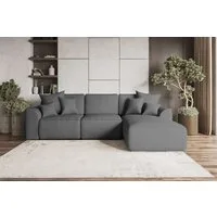 99rooms Ecksofa Gusto, Sofa L-Form, Eckcouch, mit Schlaffunktion, abnehmbaren Rückenkissen, Bezug-Strukturstoff NEVE
