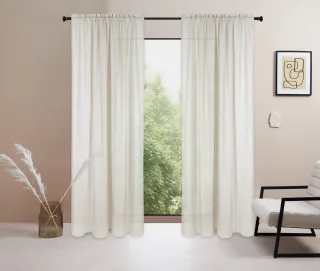 LeGer Home by Lena Gercke Gardine "Marusha" Stangendurchzug 1 Stk. tlg. Leinenoptik, grob gewebt, verschiedene Größen