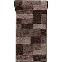 Mazovia Läufer Läufer Teppichläufer Brücke - Vorzimmer Küche - Braun, 67 x 100 cm, Kurzflor, Rutschfest, Meterware, Verschiedene Größen