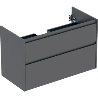 Geberit Ersatzteile Unterschrank für Möbelwaschtisch, 2 Schubladen B:100cm, lava matt, 246353JK1 246353JK1
