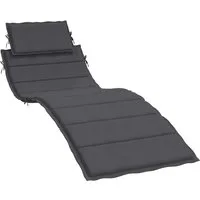 vidaXL Sitzauflage Sonnenliegen-Auflage Melange Anthrazit 186x58x4 cm Stoff, (1 St)