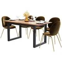 Newroom Esstisch Wildeiche 120 cm, ausziehbar 120-160 cm Anthrazit Wildeiche Vintage