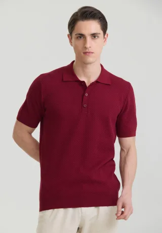 Polo Shirt Kurzarm Strick-Polo Shirt Kurzarm