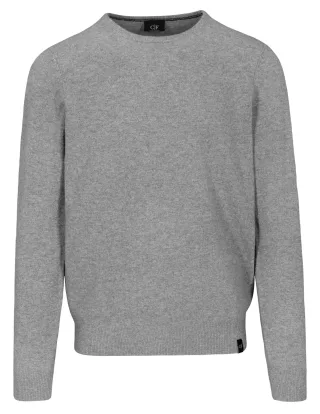 COMMANDER Finest Clothing - Rdh.-Pullover 1/1 Arm, uni tech grey mel. - Gr. - XXL