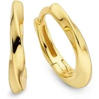 Bruno Banani Paar Creolen Schmuck Geschenk Klappcreole Silber gelbgoldfarben vergoldet