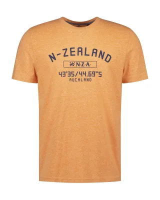 nza new zealand auckland - Shirts Männlich fresh mandarine melange - Gr. - 3XL