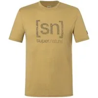 SUPER.NATURAL Print-Shirt für Herren, Merino LOGO LINES TEE Bike Lifestyle, atmungsaktiv