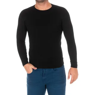 Langärmeliges T-Shirt mit halbhohem Kragen 1625-H Herren
