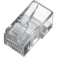 Modularstecker für Flachkabel transparent, CAT 3, 1GBase-T