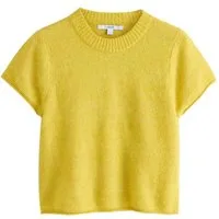 Next Strickpullover Transparentes, gestricktes Kurzarm-T-Shirt (1-tlg)