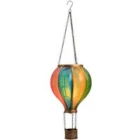 Coen Bakker LED Solarleuchte Hot Air Balloon, LED, amberfarben, Hängeleuchte XXL Heißluftballon bunt 40 LED 29x50cm
