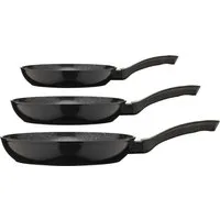 GSW Pfannen-Set Barisa, Aluminium (Set, 3-tlg., je 1x Pfanne 20 cm, 24 cm, 28 cm), VITAFLON® QUARZIT Antihaft-Versiegelung, Induktion