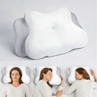 ANYSUN Nackenstützkissen Memory Foam Kissen, Orthopädisches Kopfkissen mit abnehmbarem Bezug, Füllung: 100% Polyurethan, Bezug: 87 % Polyamid, 13 % Elasthan, Seitenschläfer, Bauchschläfer, Rückenschläfer, 2 Höhen 9/14 cm Ergonomisches Kissen für alle