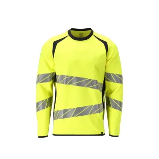 MASCOT Herren Sweatshirt ACCELERATE MULTISAFE Hi-vis Gelb / Schwarzblau XS - 21384-337-17010-XS