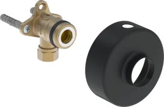 Hansa Winkelkupplung mit Absperrventil HANSA, 2900 G3/4(1/2)-D12 Matt-Schwarz, 290009-33 290009-33