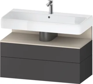 Duravit Qatego Waschtischunterbau wandhängend Graphit Matt 990x470x590 mm - QA4395083490010 QA4395083490010