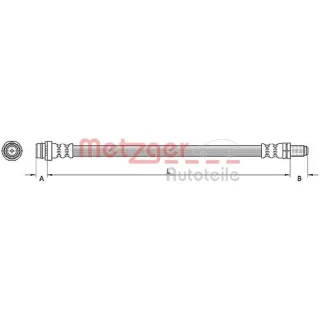 Metzger Bremsschlauch vorne Ford Volvo 4110796