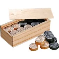 Philos Spiel Philos 3052 - Spielsteine für Dame und Mühle, 30 mm, Holz, 2x20 Spi...