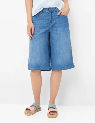 Brax Damen Bermuda Style MAINE B USED LIGHT MEDIUM BLUE, denim blau, Gr. 34K