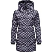 Ragwear Steppmantel Niara Print wasserdichter Mantel mit angesagtem Hahnentritt Muster