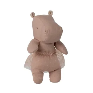 Maileg Safari Friends small HIPPO mit Rock rosa