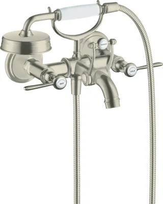 Hansgrohe Zweigriff Wannenarmatur Aufputz Axor Montreux Hebelgriff brushed nickel, 16551820 , 165518 16551820