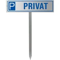 OFFORM DESIGN Hinweisschild Parkplatzschild Parkschild Privat mit Erdspiess Einschlagpfosten, (1 St)