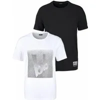 Bruno Banani T-Shirt (Spar-Set, 2er-Pack) Kurzarm, schmal geschnitten, aus Single Jersey