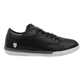 Puma Novellino Scuderia Ferrari schwarzer Leder Schnüren -Herren -Trainer 304664 01