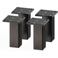 sossai® Möbelfuß MFV2, 4er Set, Farbe: Schwarz, (4-St), Farbe: Schwarz