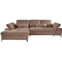 OTTO home Ecksofa Costello L-Form, B: 301 cm mit Sitztiefen-, Armteilverstellung &, 3 Nierenkissen, optional Bettfunktion & Bettkasten