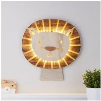 Lights4fun LED Wandleuchte Löwen Wandlampe Kinderzimmer, LED fest integriert