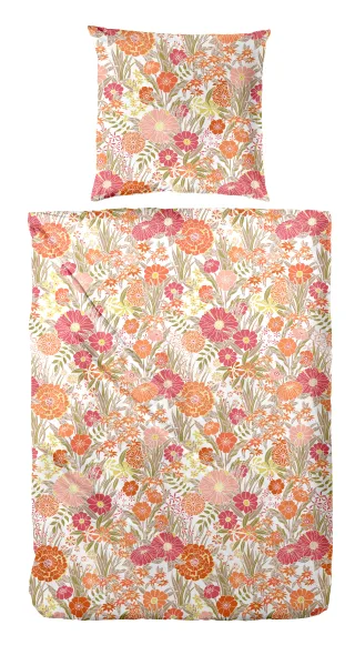 Primera Bettwäsche "Perkal-Bettwäsche Wonderful" 2 Stk. mit einem lebendigen Blumenmuster