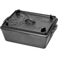 Kastenform mit Deckel k8, Topf schwarz