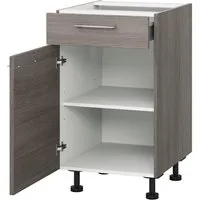 KOCHSTATION Unterschrank KS-Trea US40 mit einem Auszug und einer Tür, Einlegeboden, Breite 40 cm, Höhe 75 cm