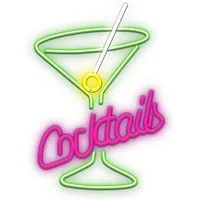 Forever Light LED Dekolicht Neon PLEXI LED Cocktails rosa grün FPNE02X zum aufhängen