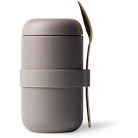 MAMEIDO Thermobehälter, Edelstahl, Kunststoff, Silikon, auslaufsicher mit Deckel und Gabel-Löffel-Besteck in 500 ml & 800 ml
