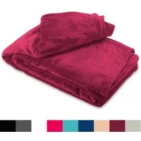 Wohndecke kuschelig warm 150x200, 220x240 oder 270x230, Leonado Vicenti, Kuscheldecke flauschig weich, Einfarbig