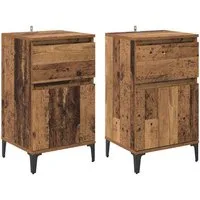 vidaXL Nachttisch 40 x 35 x 70 cm Nachttisch 2er Set Holzwerkstoff 40x35x70 cm modern fü