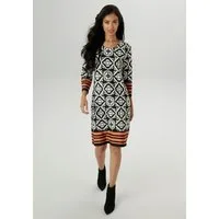 Aniston SELECTED Jerseykleid mit ansprechender Ornamentmusterung