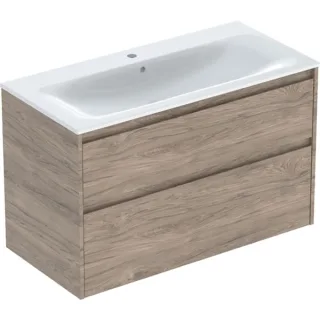 Geberit Renova Plan Set Möbelwaschtisch schmaler Rand, mit Unterschrank, zwei, 504041JR1 504041JR1
