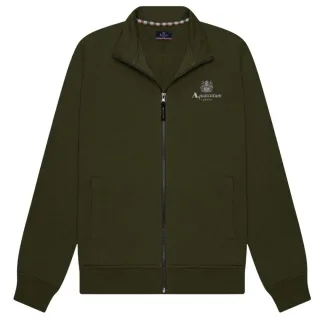 Aquascutum - Fleecejacke für Herren, Stehkragen, Aktiv (Armee-Grün)