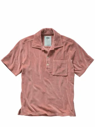OAS Herren Velours-Polo Girona Braun 80 % Baumwolle, 20 % Polyester