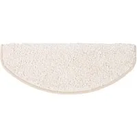 Floordirekt Stufenmatte Shaggy Barcelona mit Klebestreifen, Trittschalldämmung & Pflegeleicht, Halbrund, Höhe: 220 mm, Treppenteppich mit Anti-Rutsch-Beschichtung in Rechteckig & Halbrund