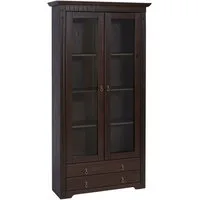 Empinio24 Vitrine Cordoba Breite 106 cm, 2-türig, Kiefer massiv, im Landhausstil