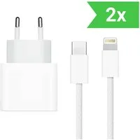 PlugUp Ladegerät mit iPhone Lightning Ladekabel iPhone 11 12 13 14 Pro Max SE USB-Ladegerät (2220 mA, Set, 2-tlg., 2-teiliges Ladeset, 20W USB-C Schnellladegerät für iPhone 11 12 13 14 Pro Max SE Plus)