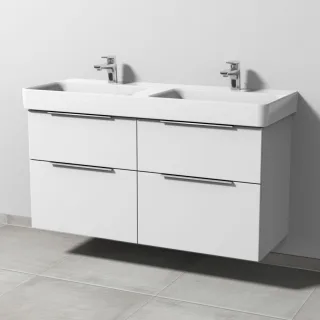Sanipa 3way Waschtischunterbau zu Laufen Pro S Waschtisch mit 4 Auszügen, Weiß-Soft UM78743