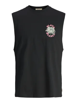 JACK&JONES - JORMYKONOS SLEEVELESS CREW NECK black - Gr. - L