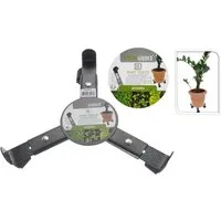 Progarden Pflanzenroller Pflanzenwagen Blumenroller Metall max. 50 KG Ø bis ca 38 cm Grau, (Stück, 1-St., Packung), 360° Rollen, Blumenroller, Rollbrett, Metall, bis 50 kg